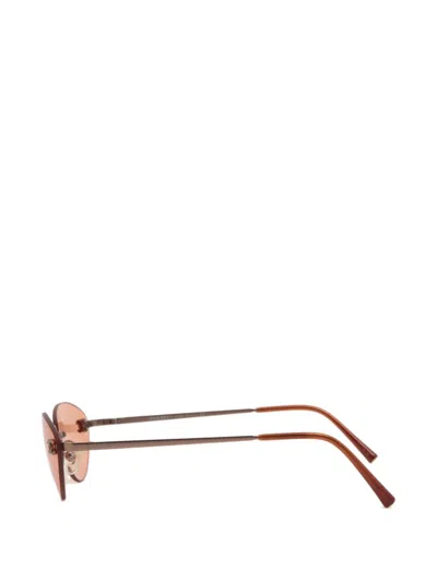 Pre-owned Chanel 2000-2020s Rimless Mini Cc Mark Sunglasses In Red