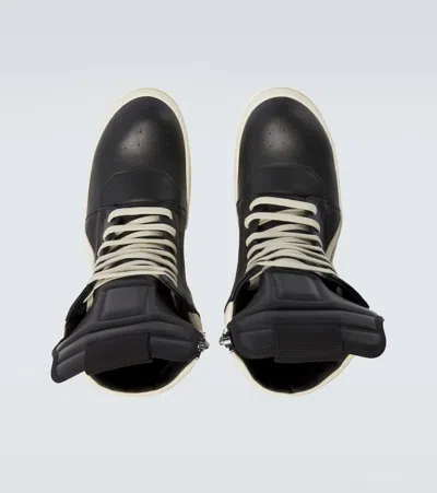 Rick Owens Leather High-top Sneakers In Multi