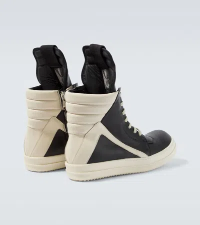 Rick Owens Leather High-top Sneakers In Multi