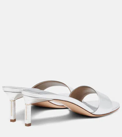 Tom Ford Lizard-effect Metallic Leather Mules In Multi
