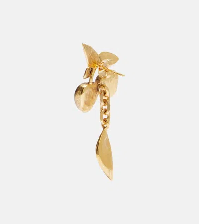Saint Laurent Cherry Drop Earrings In Gold