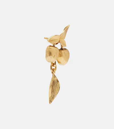 Saint Laurent Cherry Drop Earrings In Gold