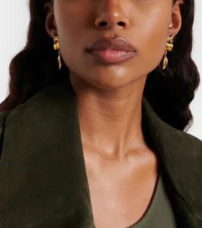 Saint Laurent Cherry Drop Earrings In Gold