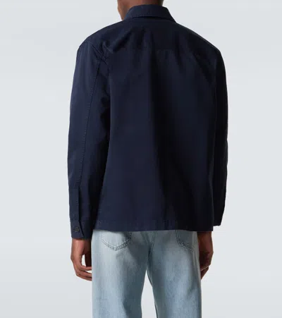 Saint Laurent Cotton-linen Cassandre Overshirt In Black