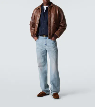 Saint Laurent Cotton-linen Cassandre Overshirt In Black