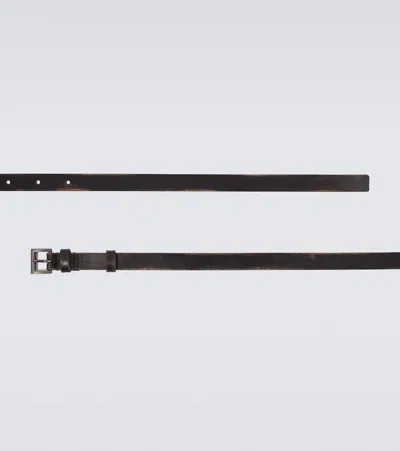 Prada Leather Belt In Black