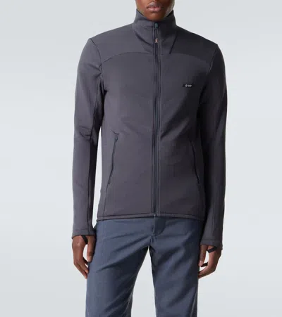 Prada Logo Track Jacket In Gray