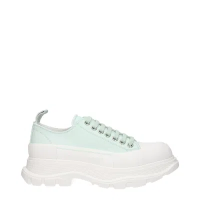 Alexander Mcqueen Sea Green Leather Tread Slick Sneakers