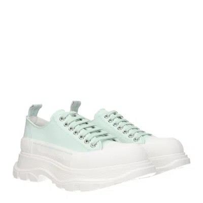 Alexander Mcqueen Sea Green Leather Tread Slick Sneakers