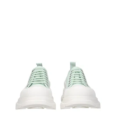 Alexander Mcqueen Sea Green Leather Tread Slick Sneakers