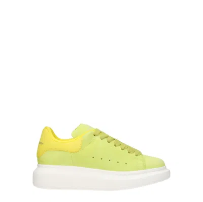Alexander Mcqueen Alexander Mc Queen Oversized Suede Sneakers For Women In Green/yellow In Yellow