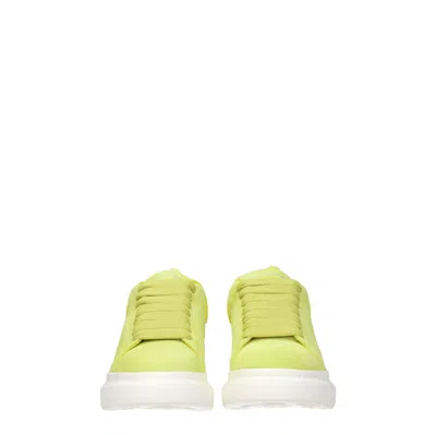 Alexander Mcqueen Alexander Mc Queen Oversized Suede Sneakers For Women In Green/yellow In Yellow