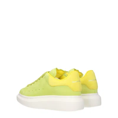 Alexander Mcqueen Alexander Mc Queen Oversized Suede Sneakers For Women In Green/yellow In Yellow