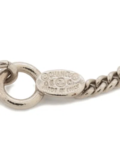 Pre-owned Chanel 2005 Cambon Line Bracelet In Silver