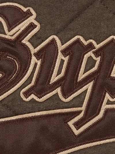 标贴绗缝图案飞行员夹克