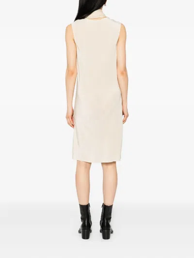 Helmut Lang Sleeveless Scarf Dress In Neutral