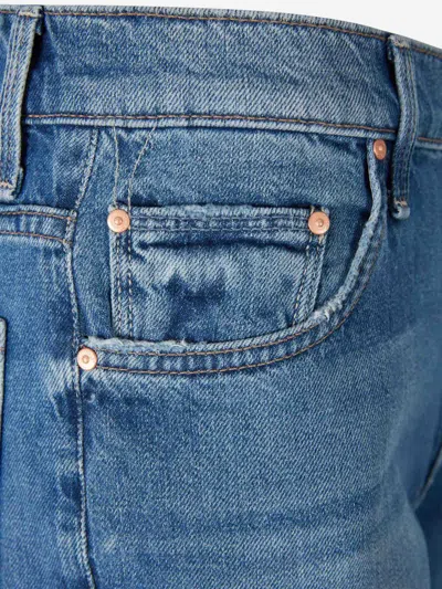 Mother Hustler Roller Skimp Jeans In Caving In In Blue
