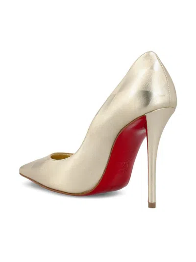 Christian Louboutin Miss Z Leather Pumps In Silver