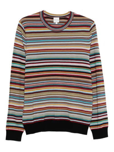 Paul Smith Signature Stripe Wool Sweater In Multi