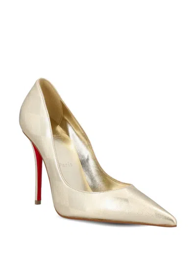 Christian Louboutin Miss Z Leather Pumps In Silver