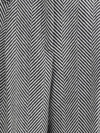 Forte Forte High-waisted Wool Trousers With Chevron Pattern In Gray