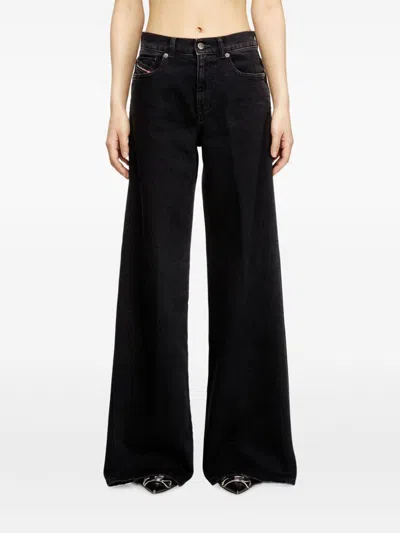 Diesel 1978 D-akemi 09n89 Cotton-blend Jeans In Black