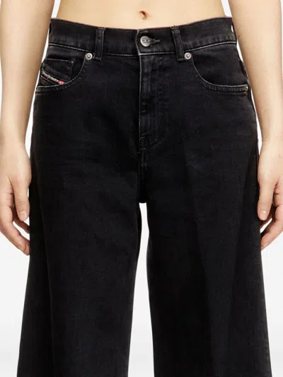 Diesel 1978 D-akemi 09n89 Cotton-blend Jeans In Black