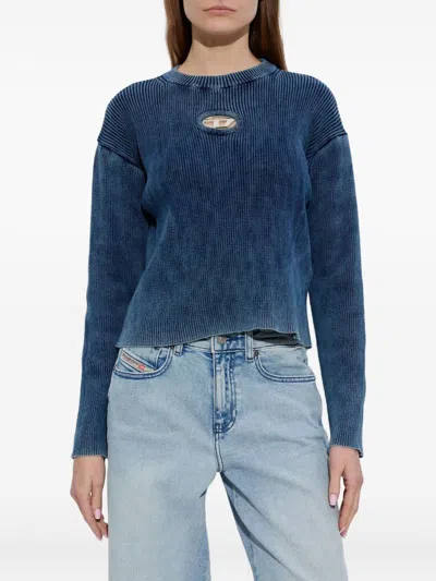 Diesel M-anchor Logo Sweater In Blue