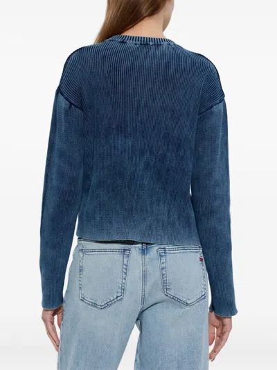 Diesel M-anchor Logo Sweater In Blue