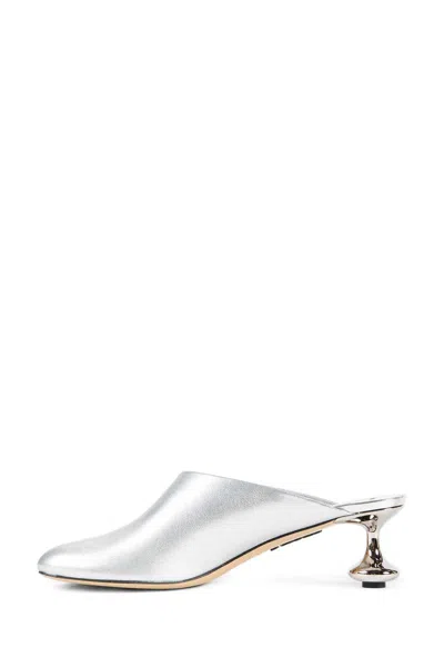 Loewe Toy Mules 45 In Silver