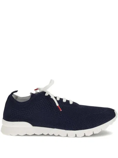 Kiton Fits Sneakers Round Toe Knit Upper In Blue
