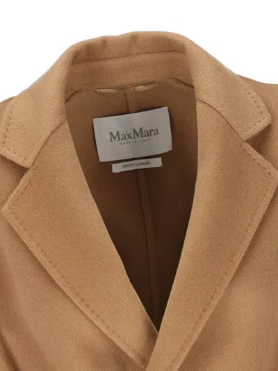 Max Mara Camel Rialto Camel Wool Robe Coat In Brown