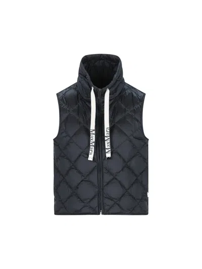 Max Mara The Cube Navy Down Jacket In Blue