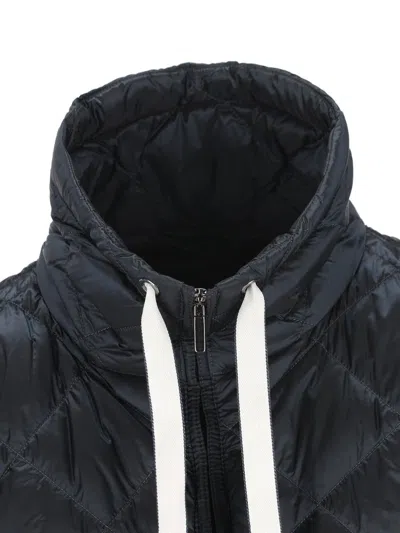 Max Mara The Cube Navy Down Jacket In Blue