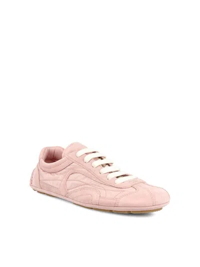 Prada Pink Suede And Re-nylon Montecarlo Re-edition 2005 Sneakers In Pink