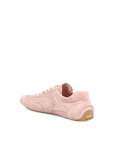 Prada Pink Suede And Re-nylon Montecarlo Re-edition 2005 Sneakers In Pink