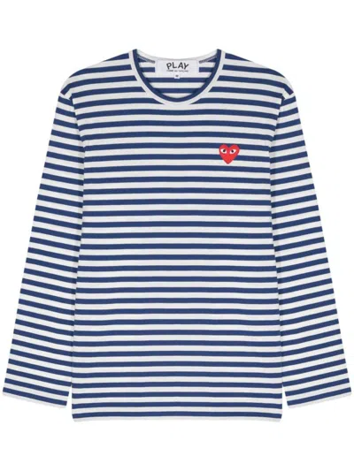 Comme Des Garçons Cotton T-shirt In Blue