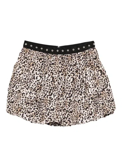 Liu •jo Leopard-pattern Mini Skirt In Multi