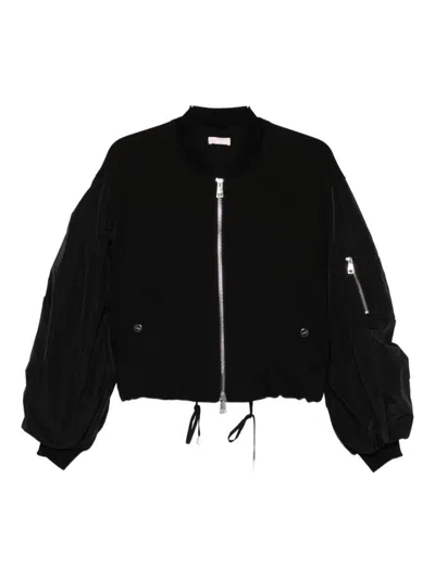 Liu •jo Liu Jo Zip-up Bomber Jacket In Black