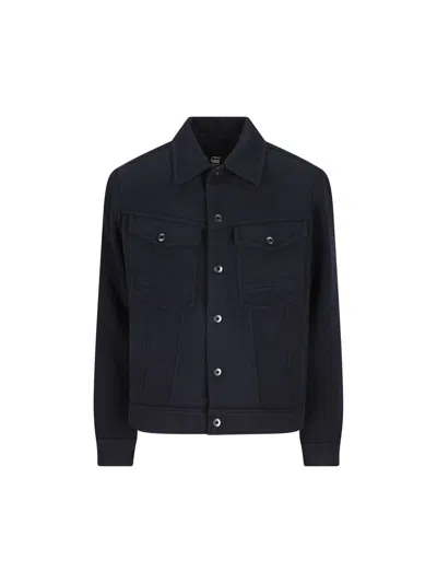 G-star Raw Button-fly Jacket In Blue