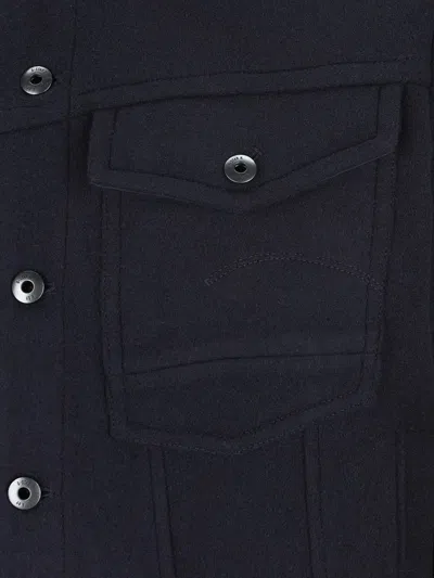 G-star Raw Button-fly Jacket In Blue