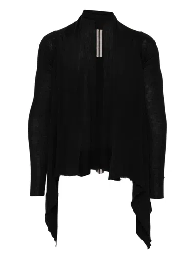 Rick Owens Wool Knitted Cardigan In Black