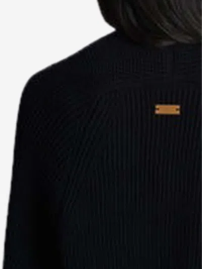 Balmain Ribbed Knit Bolero Cardigan In Black