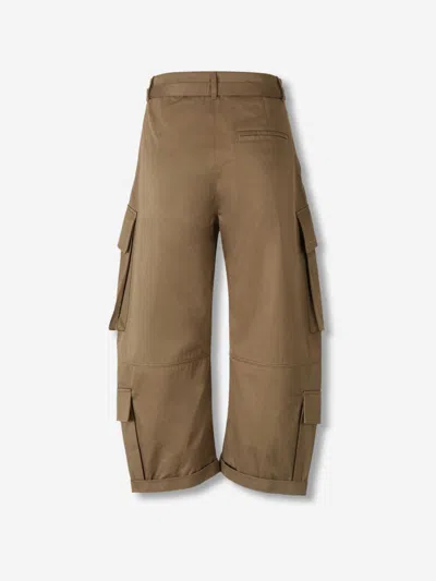 Acne Studios Twill Cargo Pants In Brown