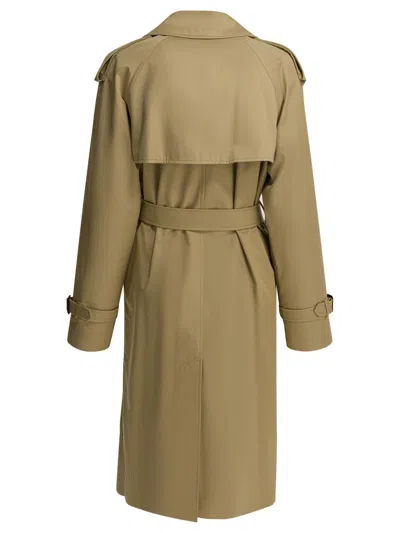 Burberry "castleford" Cotton Trench Coat In Green