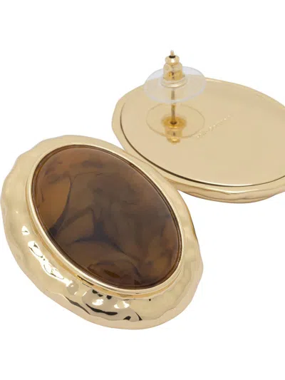 Self-portrait "hammered" Earrings In Gold