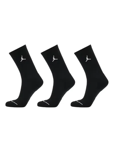 Jordan Logo Crew Socks (pack Of Three) In Black