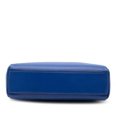 Pre-owned Fendi Blue Leather Handbag Shoulder Bag ()