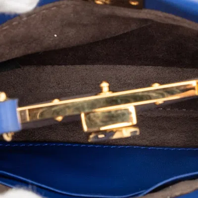 Pre-owned Fendi Blue Leather Handbag Shoulder Bag ()