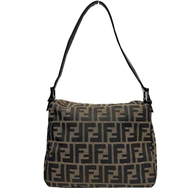 Pre-owned Fendi Brown Canvas Leather Shoulder Bag ()